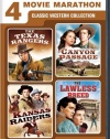 4 Movie Marathon: Classic Western Collection (The Texas Rangers / Canyon Passage / Kansas Raiders / The Lawless Breed)