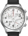 Timex Men's T2N701 Intelligent Quartz SL Series Fly-Back Chronograph Black Leather Strap Watch