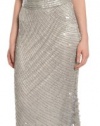 AIDAN MATTOX Decadent Sequin Beaded Long Evening Gown Dress 10