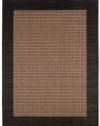 Couristan 1005/2500 Recife Checkered Field/Cocoa-Black 2-Feet 3-Inch by 7-Feet 10-Inch Runner Rug