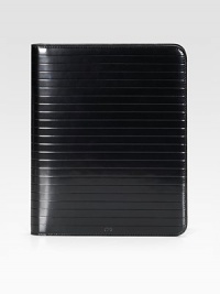 A singular companion to your iPad 2, beautifully crafted in pleated, mirrored leather equipped to securely hold your device. Debossed logo detailMirrored leather8W X 10HMade in Italy