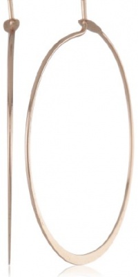 Nine West Brass Hoops Rose Gold-Tone Medium Hoop Earrings