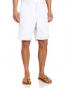 Perry Ellis Men's Big-Tall Solid Cotton Flat Front Short