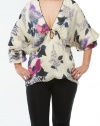 Roberto Cavalli - Floral Tunic Blouse Shirt, 40, Multicolor