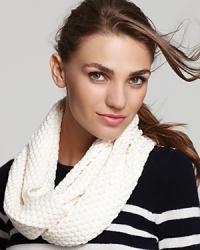 With a honeycomb texture and circle silhouette, Echo's infinity scarf is super wearable for winter.