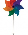 In the Breeze 18-Inch Rainbow Poly Petal Spinner on 30-Inch Pole with Ground Stake