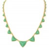 House of Harlow 1960 Pyramid Station Necklace in Mint Green