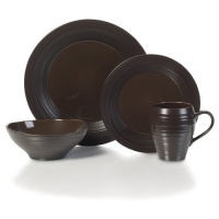 Mikasa Swirl Chocolate 4-Piece Dinnerware Placesetting