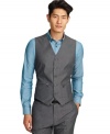 Zippers on the pockets add a modern detail to this classic Kenneth Cole New York vest.