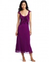 Oscar de la Renta Women's Cascading Ruffles Long Gown, Royal Purple, Medium