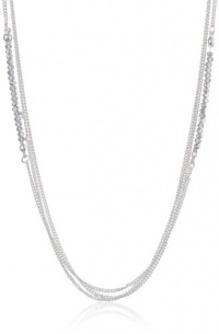 Kenneth Cole New York Color Boost Silver Faceted Bead Multi-Chain Necklace, 36