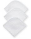 American Baby Company 3-Pack 100% Cotton Terry Washcloth Set, White