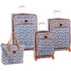 Diane von Furstenberg Baby Hearts 4 Piece Luggage Set (Navy)