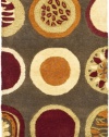 Safavieh Soho Collection SOH835A Handmade Brown New Zealand Wool Area Rug, 2-Feet by 3-Feet