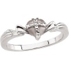 Elegant and Stylish Gift Wrapped Heart Chastity Ring in 14k White Gold ( Size 8 ), 100% Satisfaction Guaranteed.