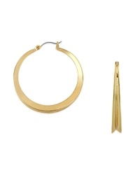 Robert Lee Morris Soho sculptural jewels don't get easier than this pair of gently graduated hoop earrings, crafted of plated gold.