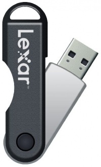 Lexar JumpDrive TwistTurn 16GB USB Flash Drive LJDTT16GASBNA (Silver)