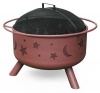 Landmann 28335 Big Sky Stars & Moons Fire Pit, Georgia Clay, 12.5-inches deep