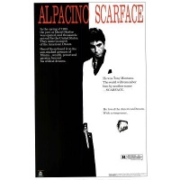 Scarface Movie (Al Pacino, Black and White) Poster Print - 24x36 Collections Poster Print, 24x36 Poster Print, 24x36