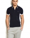 Armani Exchange Mens Mesh Stripe Polo