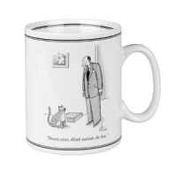 Classic cartoons from New Yorker magazine, now appearing on your table! Made of high quality porcelain in Germany. Dishwasher and microwave safe.