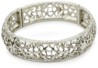 1928 Jewelry Silver Vines Stretch Bracelet