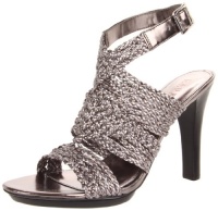 Lauren Ralph Lauren Women's Holleen Ankle-Strap Sandal,New Silver,7.5 M US