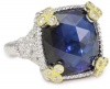 Judith Ripka Ambrosia Small Monaco Created Sapphire Ring, Size 7