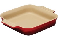 Le Creuset Stoneware 1-1/2-Quart 9-Inch Square Baking Dish, Cherry