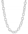 Go for an understated, yet stylish look with the link necklace from Robert Lee Morris. It's crafted from silver-tone mixed metal and features a toggle closure. Approximate length: 17 inches. Approximate drop: 1/2 inch.