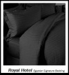 Royal Hotel's Striped Black 800-Thread-Count 3pc Full Duvet-Cover 100-Percent Egyptian Cotton, Sateen Striped