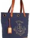 LAUREN by Ralph Lauren Maldives Espadrille Tote (Indigo/Lauren Tan)