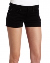 AG Adriano Goldschmied Womens Pixie Sateen Denim Short, Super Black, 28