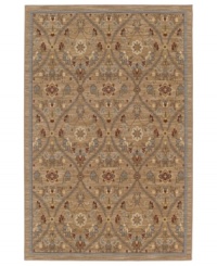 Update with some of Karastan's most eye-catching colors in the Elan area rug. Incorporating robin's egg blue, henna and beige with a classic repeating motif in luxurious New Zealand wool, it offers effortless, long-lasting fashion for any room.