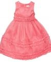 Fancy frills will delight her in this ruffly polka dot dress from Rare Editions. (Clearance)