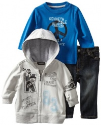 Kenneth Cole Baby-boys Infant Hoody Tee and Jean Set, Assorted, 24 Months