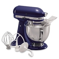 The Artisan stand mixer features 10-speed, 325 watt solid state control and 5-qt. stainless steel work bowl with handle. Includes pouring shield, flat beater, dough hook and wire whip and is every baker's must have for perfect confections everytime. (Model KSM150)This item cannot be gift wrapped. Carries manufacturer's warranty. Shown in image: Pear.