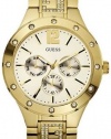 Guess Women's U15078L1 Gold Stainless-Steel Quartz Watch with White Dial