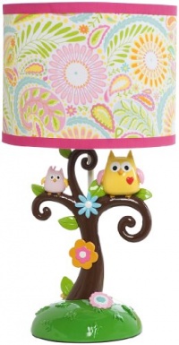 Kids Line Dena Happi Tree Lamp Base and Shade, Pink