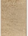 Couristan 1224/0087 PAVE Vintage Damask 45-Inch by 62-Inch Chenille Area Rug, Golden Pearl