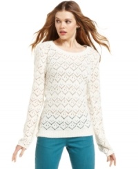 Pointelle-knit design makes this American Rag sweater one of the season's it knits!