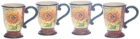 Certified International Tuscan Sunflower 15-Ounce Mug, Set of 4