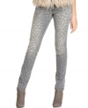 Rock the hallways this school year in the season's boldest jeans! These skinnies from Jessica Simpson flaunts a faded leopard print that's fun and super-stylish.