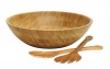 Lipper International Bamboo Salad Bowl with Salad Servers