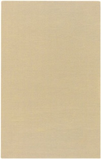 Area Rug 8x11 Rectangle Solid/Striped Sand Color - Surya Mystique Rug from RugPal