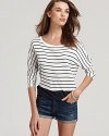 Precise stripes bring seafaring style to this Soft Joie tee.