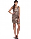 As U Wish Juniors One Shoulder Hologram Sequin Dress