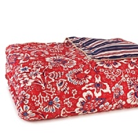 With a spirit that recalls the vibrant beauty of the French countryside, batik sunflowers, rustic calico and vintage ticking stripes, Lauren Ralph Lauren's Villa Martine collection is delightfully executed in a palette of fresh red, white and blue for bucolic style that lends a summery mood to any décor.