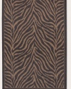 Couristan 1514/0121 Recife Zebra Black/Cocoa Runner Rug, 2-Feet 3-Inch by 7-Feet 10-Inch