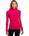 Columbia Women's Base Layer Midweight Mock Neck Long Sleeve Shirt, X-Large, Bright Rose